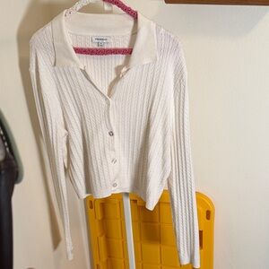 Freshman Cream Ribbed Top